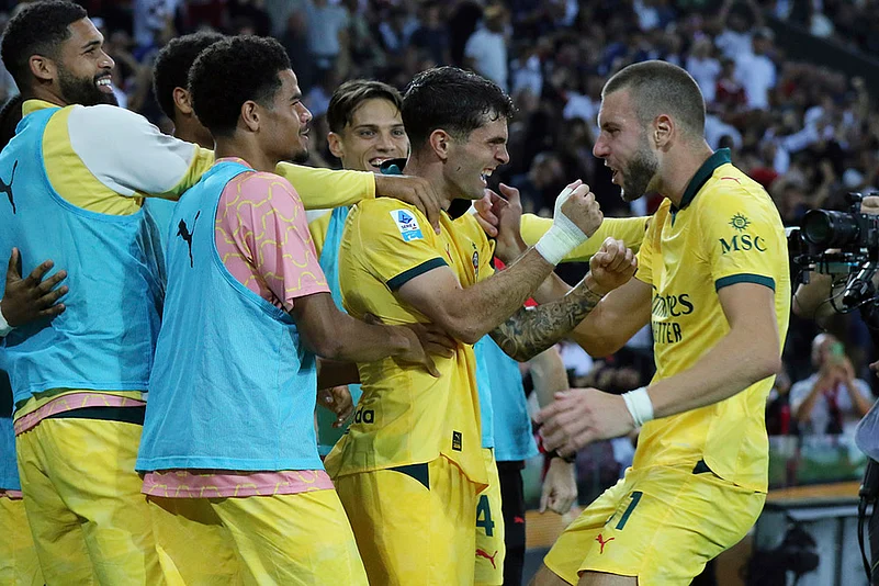 Italy Soccer Serie A 2025-26 Udinese Vs AC Milan match pics_Christian Pulisic