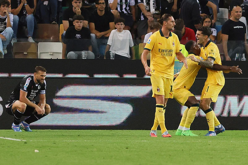 Italy Soccer Serie A 2025-26 Udinese Vs AC Milan match pics_Christian Pulisic,