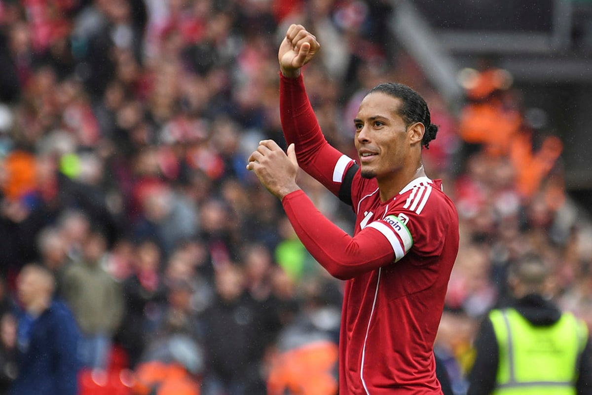 English Premier League 2025-26 Liverpool and Everton EPL Soccer photos: Virgil van Dijk