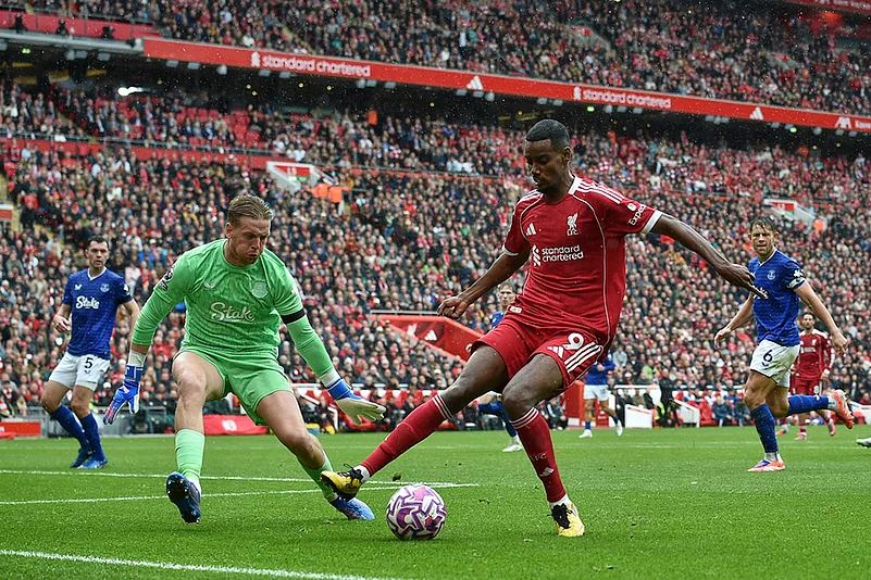 English Premier League 2025-26 Liverpool and Everton EPL Soccer photos: Alexander Isak