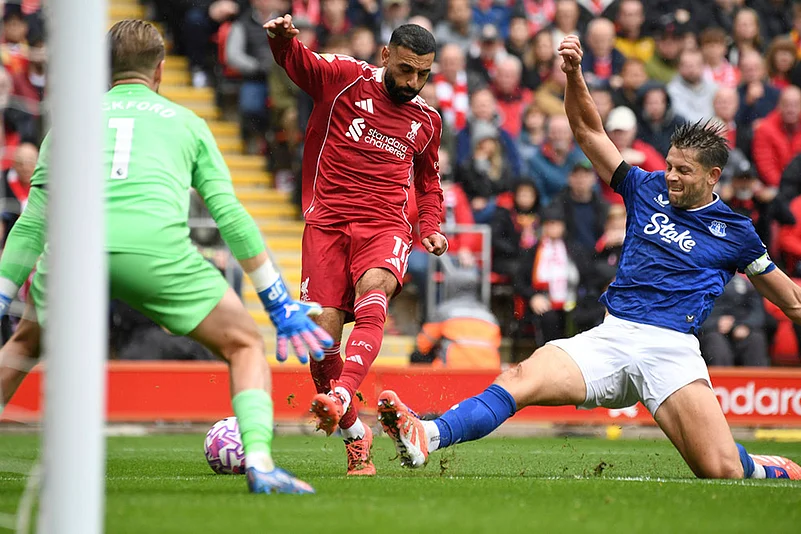 English Premier League 2025-26 Liverpool and Everton EPL Soccer photos: Mohamed Salah