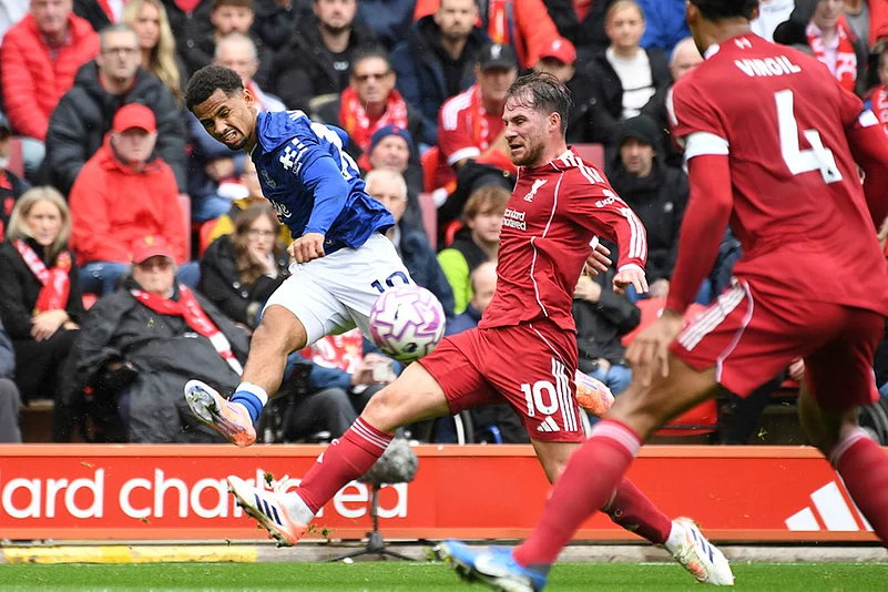 English Premier League 2025-26 Liverpool and Everton EPL Soccer photos: Iliman Ndiaye