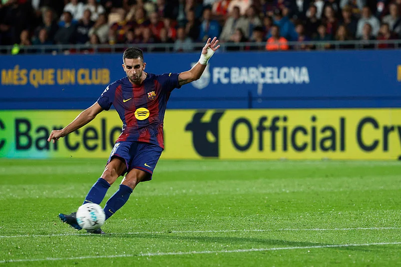 Spain soccer La liga 2025-26 FC Barcelona vs Getafe match pics_Ferran Torres