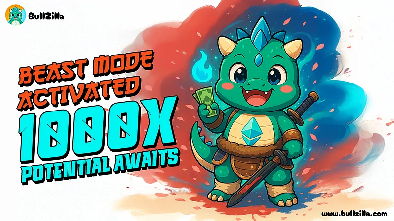 BullZilla dragon mascot with sword holding cash