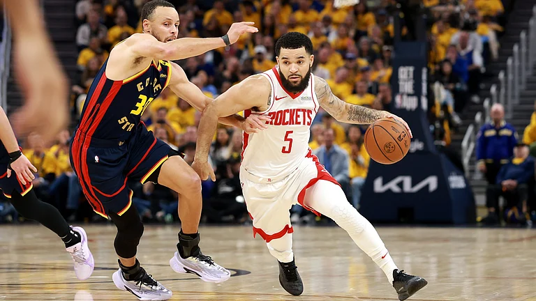 Houston Rockets guard Fred VanVleet reportedly suffered a torn ACL, and will likely miss the entire 2025-26 NBA season. - null