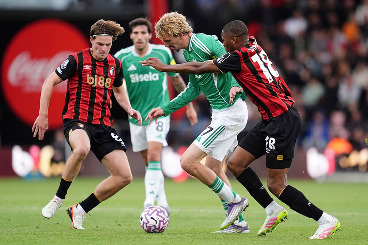 Britain soccer Premier League 2025-26 Bournemouth vs Newcastle United match pics_Nick Woltemade