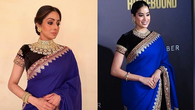 Janhvi Kapoor Pays Tribute To Her Mother Sridevi By Wearing Her Iconic Saree At Homebound Screening