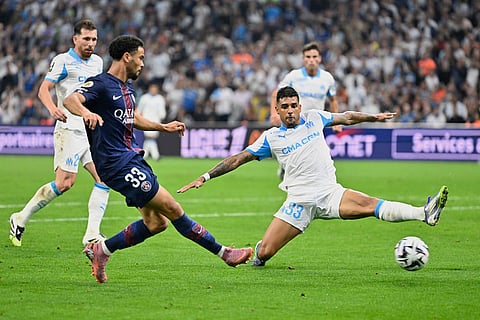 French League One soccer match: Marseille vs Paris Saint-Germain