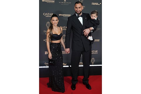 Ballon d’Or awards ceremony: Gianluigi Donaruma with his family