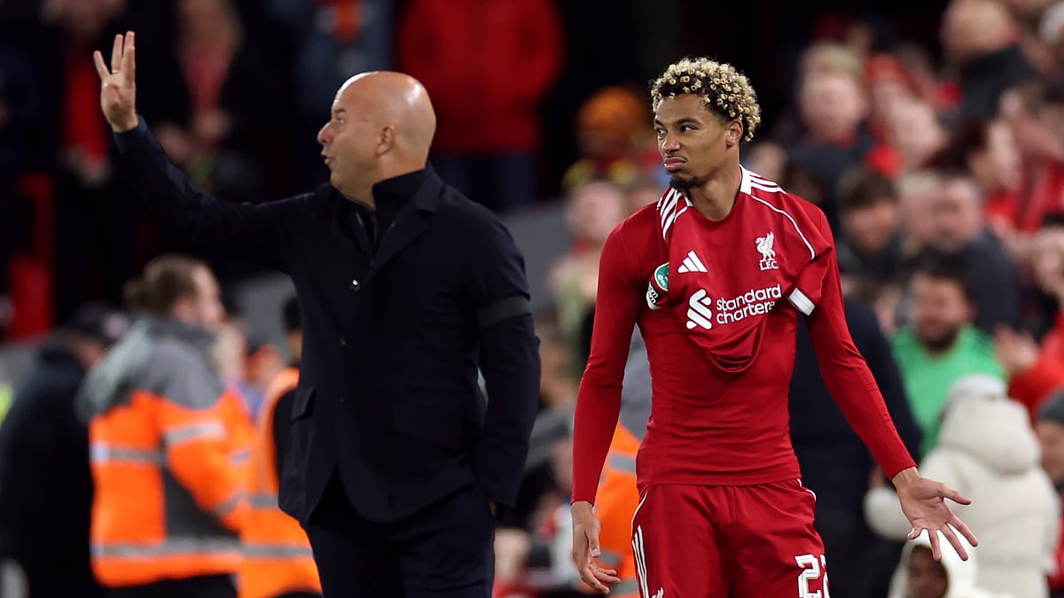 Hugo Ekitike was sent off against Southampton