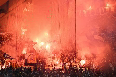 French League One soccer match: Paris Saint-Germain vs Marseille