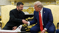 Zelenskyy Receives New Trump Peace Plan For Ukraine Julia Demaree Nikhinson : United States President Donald Trump with Ukraine President Volodymyr Zelenskyy (L)