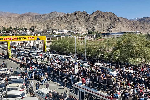 Students protest in Leh, Ladakh over statehood demand
