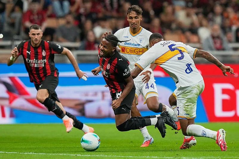AC Milan Vs Lecce, Coppa Italia 2025-26 Third Round match photos_Christopher Nkunku