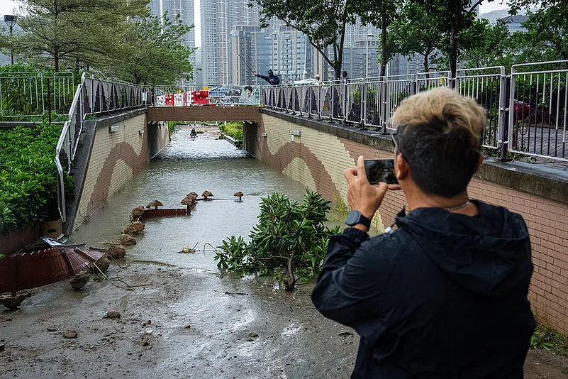Hong Kong Asia Super Typhoon Ragasa