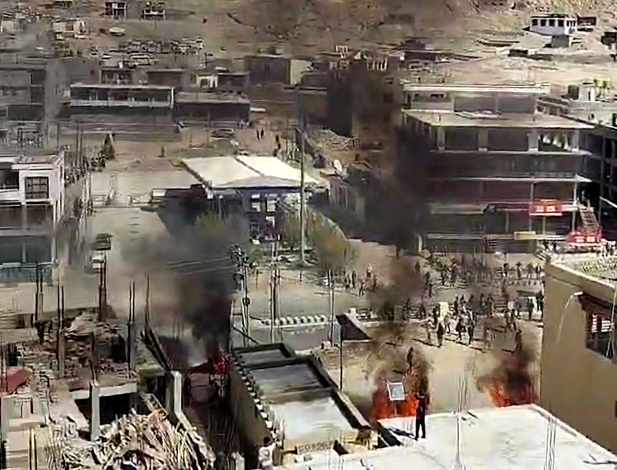 PTI : Security forces responded with teargas and baton charges to disperse the crowds.