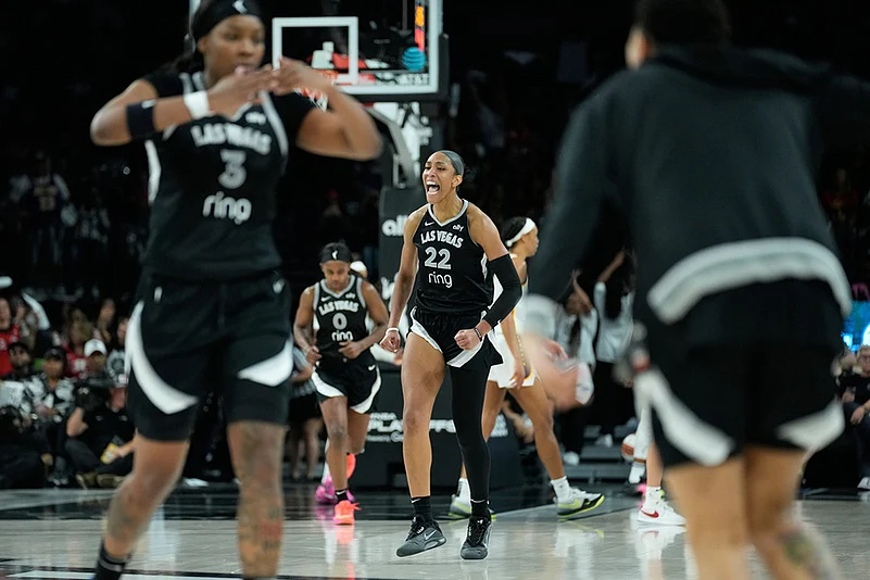 WNBA basketball playoff semifinals series game 2 Las Vegas Aces vs Indiana Fever_Aja Wilson