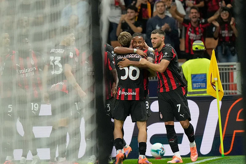 AC Milan Vs Lecce, Coppa Italia 2025-26 Third Round match photos_Christopher Nkunku