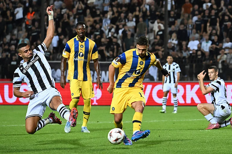 Europa League 2025-26 Soccer POAK FC Vs Maccabi Tel Aviv_Kristijan Belic