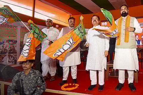 Bihar polls: NDA campaign vehicles flagged off