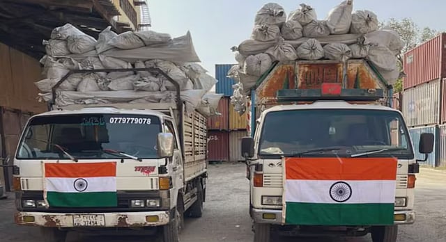 India Sends Fresh Aid To Quake-Hit Afghanistan Via Chabahar