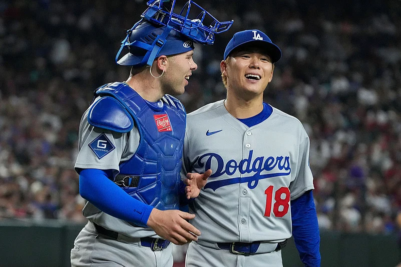 MLB NL West title match Los Angeles Dodgers vs Arizona Diamondbacks_Yoshinobu Yamamoto