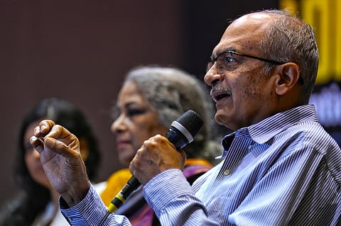 Adv Prashant Bhushan at the Public Meeting 'Longing For Justice' at Jawahar Bhawan