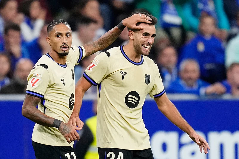 Spain soccer La liga match Real Oviedo vs FC Barcelona: Eric Garcia