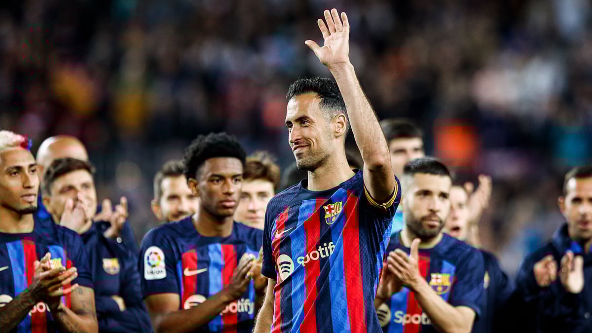 File : File photo of Sergio Busquets in action for FC Barcelona in 2023.