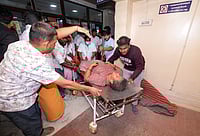 PTI : Karur: An injured being brought to a hospital after a stampede occurred at TVK chief and actor Vijay's rally, in Karur district, Tamil Nadu, Saturday, Sept. 27, 2025. At least 29 people died in the incident and over 45 are under treatment, according to officials. 