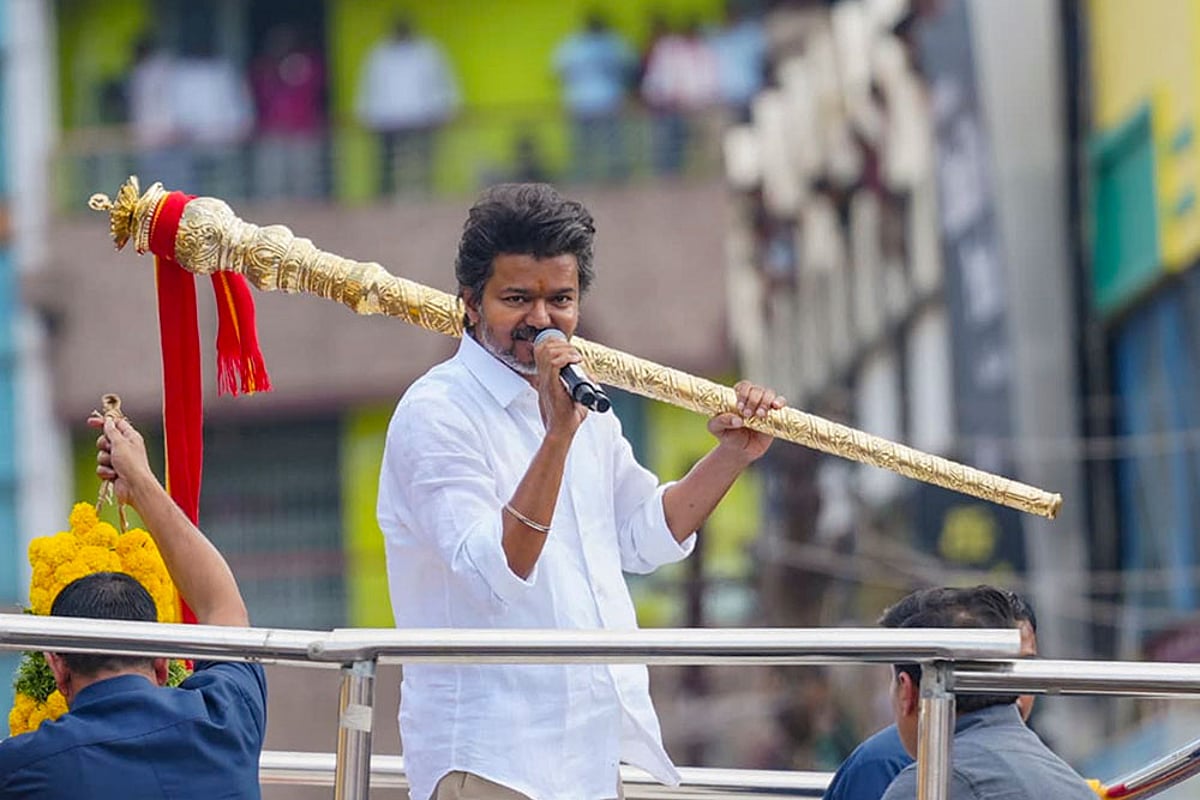 TVK chief Vijay in Namakkal