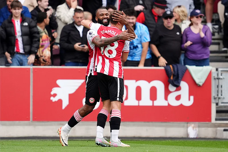 Britain soccer Premier League 2025-26 match Brentford vs Manchester United_Igor Thiago