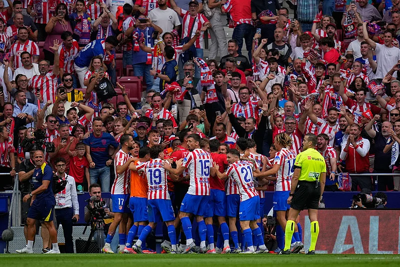 Spain soccer La Liga 2025-26 Atletico Madrid vs Real Madrid: Antoine Griezmann