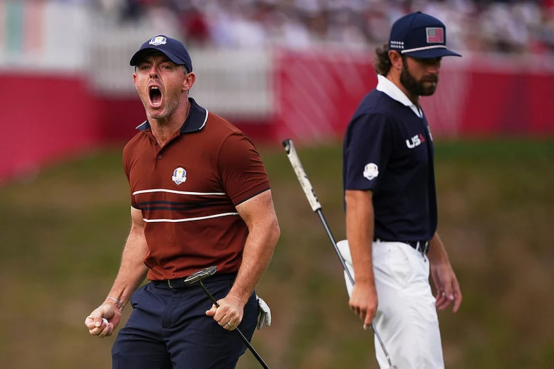 Ryder Cup Golf tournament 2025 Day 2 United States vs Europe_Rory McIlroy