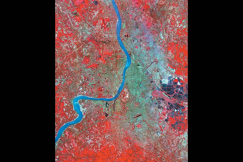 A Familiar Place: Satellite image of the city of Kolkata