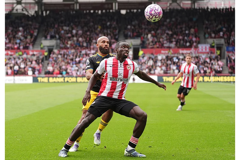 Britain soccer Premier League 2025-26 match Brentford vs Manchester United_Bryan Mbeumo