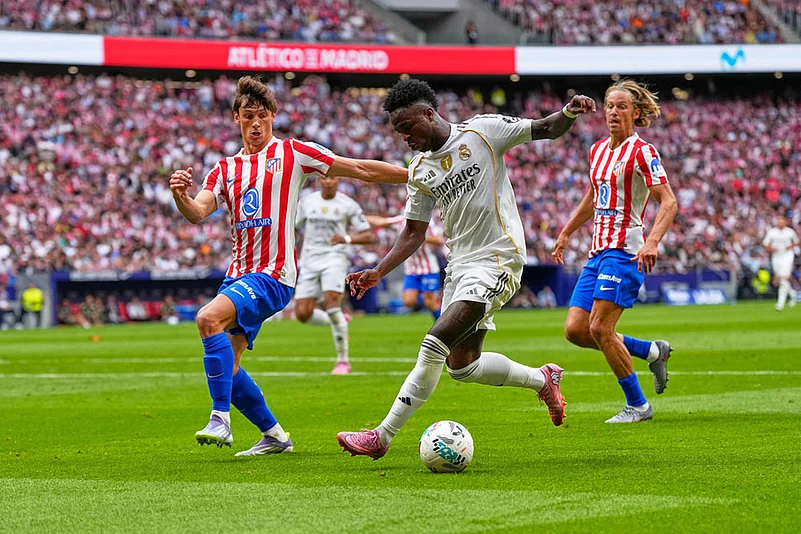Spain soccer La Liga 2025-26 Atletico Madrid vs Real Madrid: Vinicius Junior