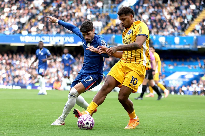 Britain soccer Premier League 2025-26 Chelsea vs Brighton and Hove Albion_Pedro Neto