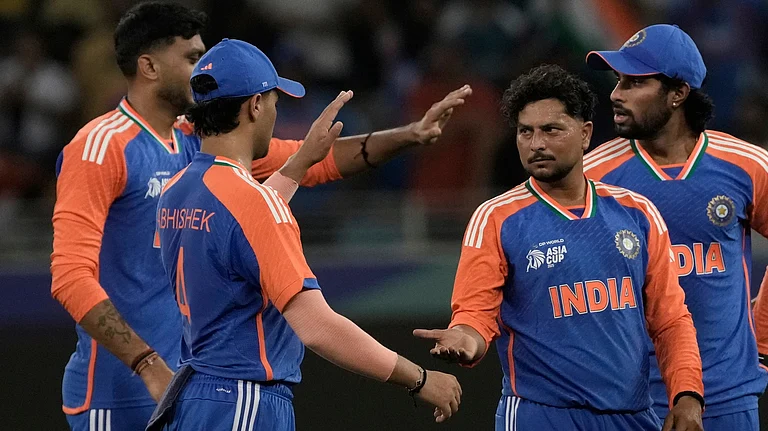 Kuldeep Yadav Breaks Records With Stunning 4-Wicket Haul Against Pakistan In Asia Cup 2025 Final - | Photo: AP/Fatima Shbair