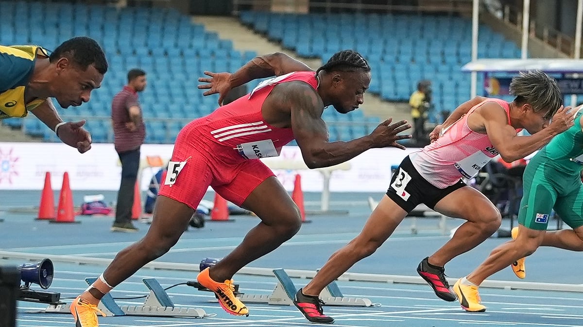 PCI : World Para Athletics Championships 2025: Salum Kashafali in action at Jawaharlal Nehru Stadium.