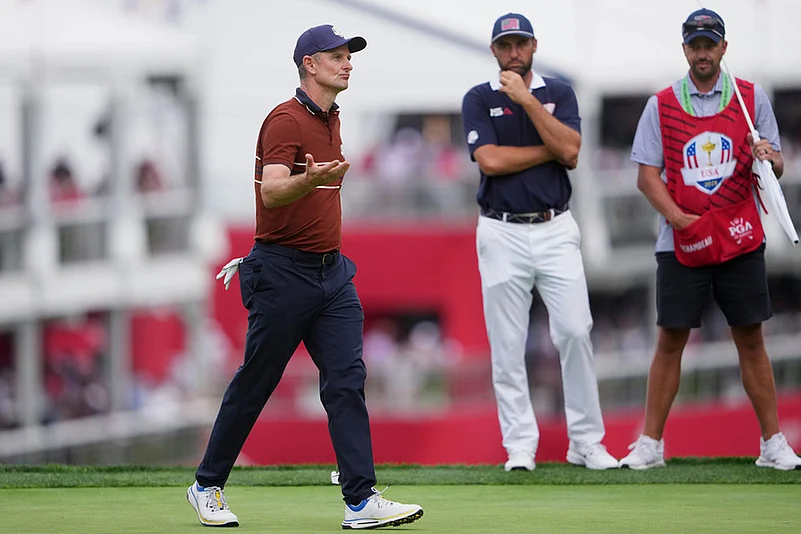 Ryder Cup Golf tournament 2025 Day 2 United States vs Europe_Justin Rose
