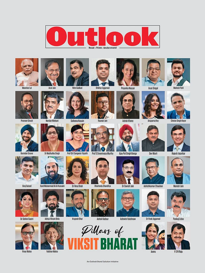 Outlook Indias Pillars of Viksit Bharat edition cover page