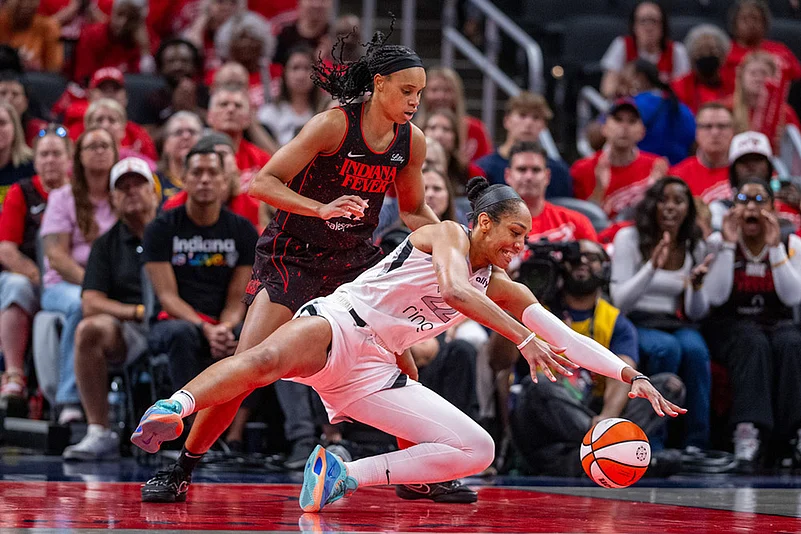 WNBA Basketball Playoffs game Phoenix Indiana Fever vs Las Vegas Aces _Aja Wilson