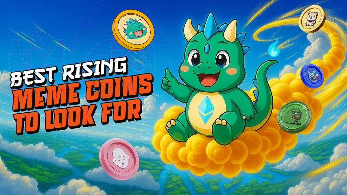 Cartoon illustration of BullZilla ($BZIL) and other meme coins