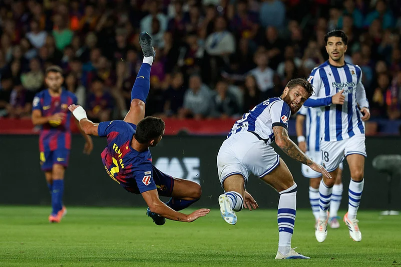 Spain soccer La Liga 2025-26 FC Barcelona vs Real Sociedad_Ferran Torres