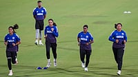 PTI : Indian players during a training session ahead of their ICC Women's Cricket World Cup 2025 match against Sri Lanka in Guwahati.