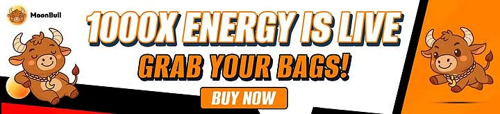 MoonBull crypto presale ad with bull mascot