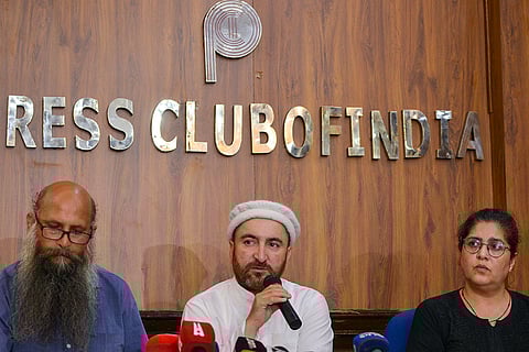 Sajjad Kargili addresses media