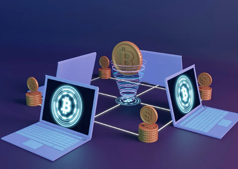 Bitcoin coins & symbols