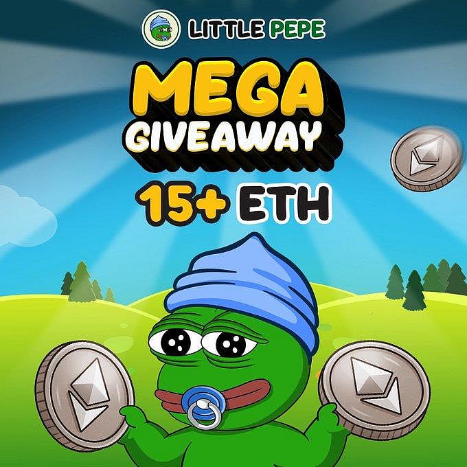 Little Pepe promotes 15+ ETH mega giveaway with Ethereum coins